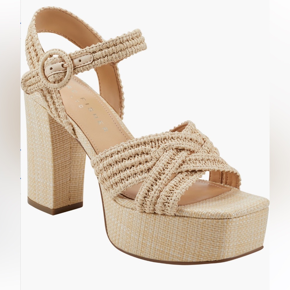 NWT Marc Fisher Beige Platform Sandals size 11
